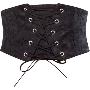 GRACE KARIN Renaissance Corset Belt for Women Elastic Wide Waist Corset(Black)