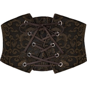 GRACE KARIN Renaissance Corset Belt for Women Elastic Wide Waist Corset(Light Coffee)