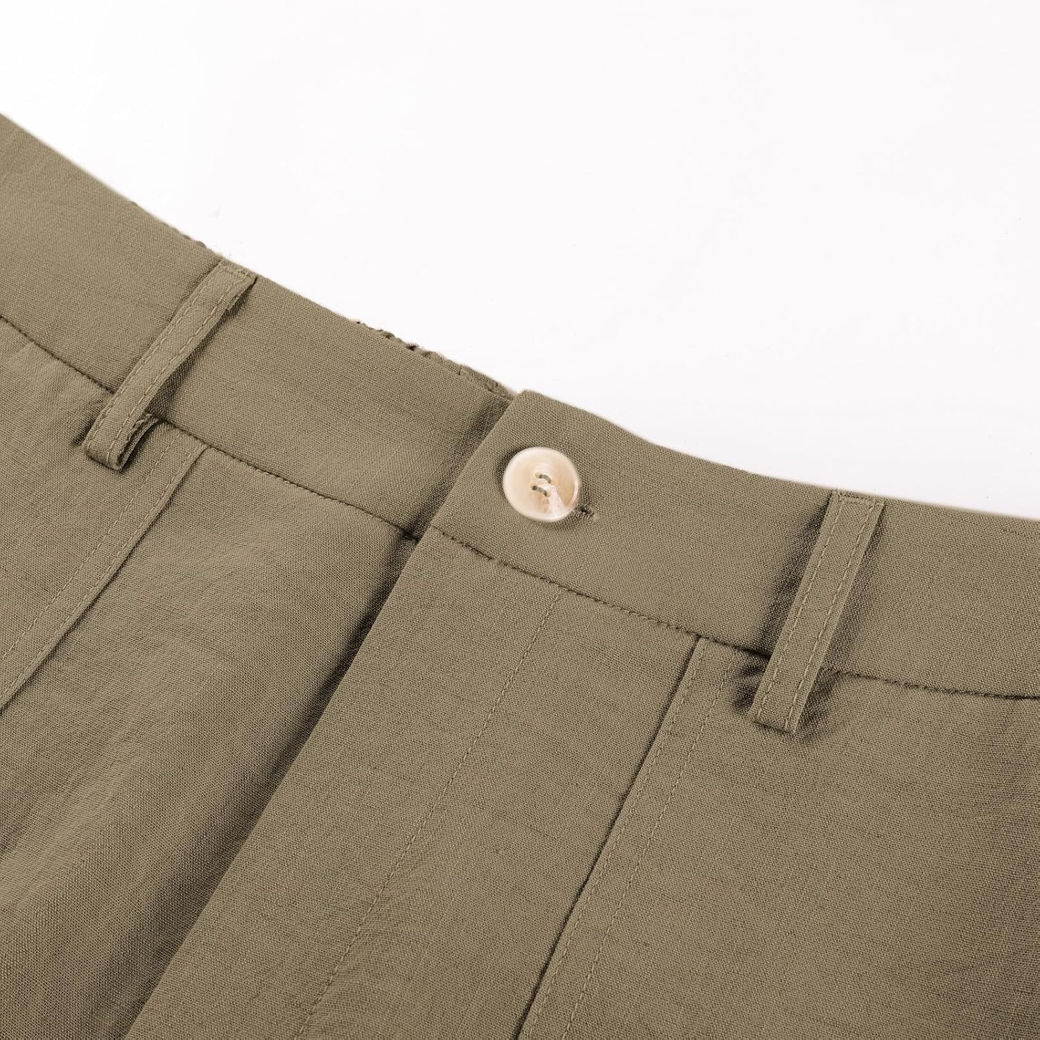 image:imageGRACE KARIN Linen Pants Women Comfy Wide Leg Casual Work PantsBrown