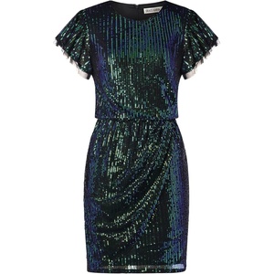 GRACE KARIN Women’s Cap Sleeve Sparkly Sequin Midi Dress(Dark Green)