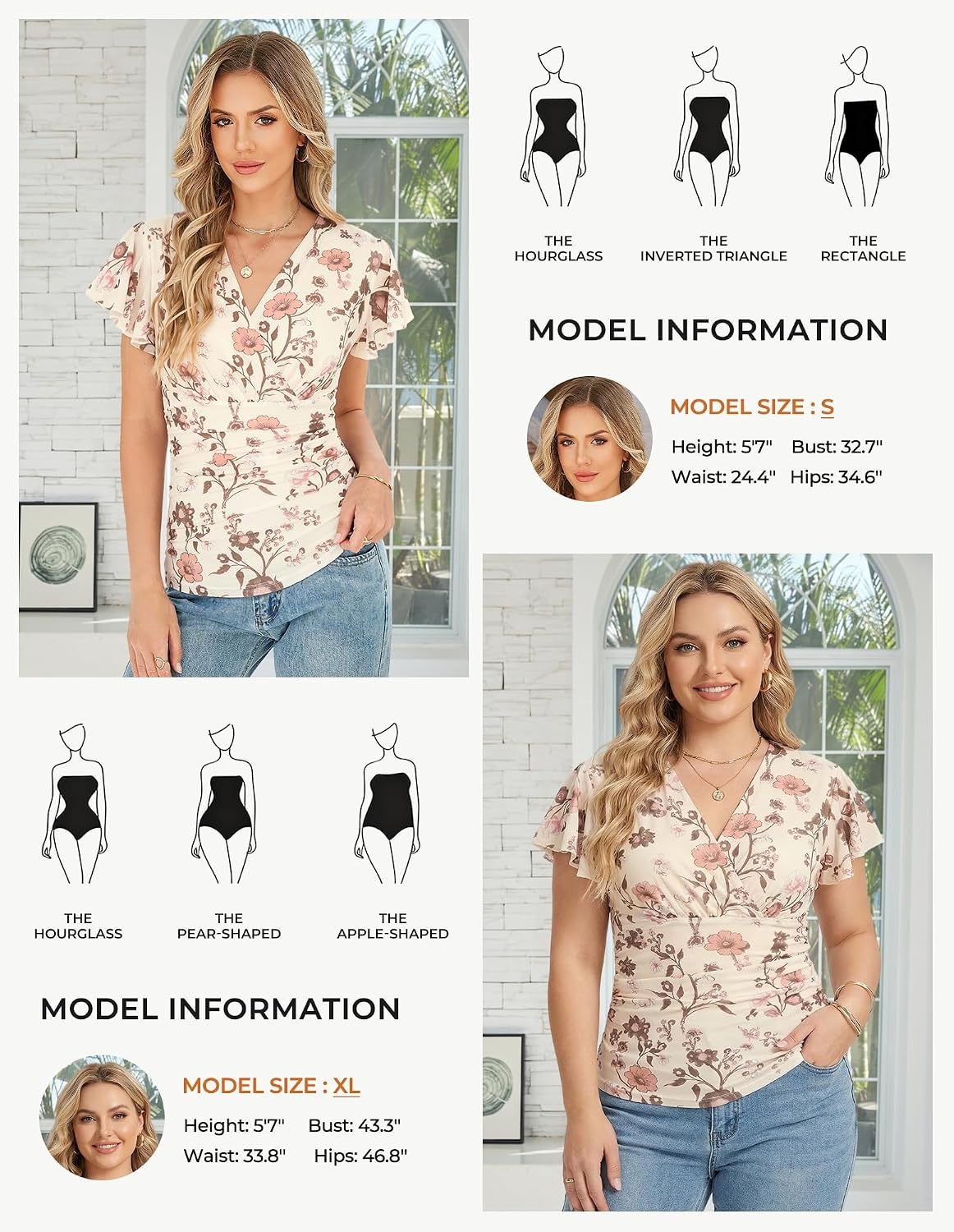 image:imageGRACE KARIN 2026 Womens Mesh Tops Dressy Casual Boho BlousesBeige