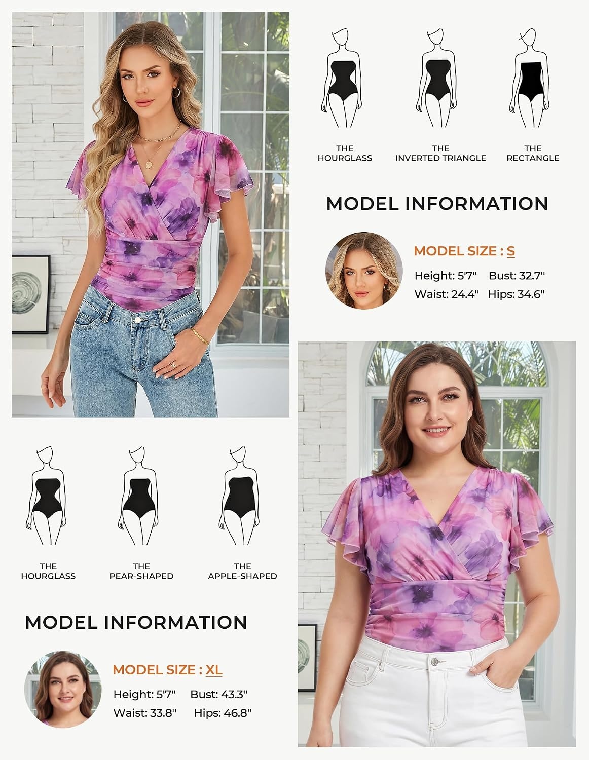 image:imageGRACE KARIN 2026 Womens Mesh Tops Dressy Casual Boho BlousesPurple