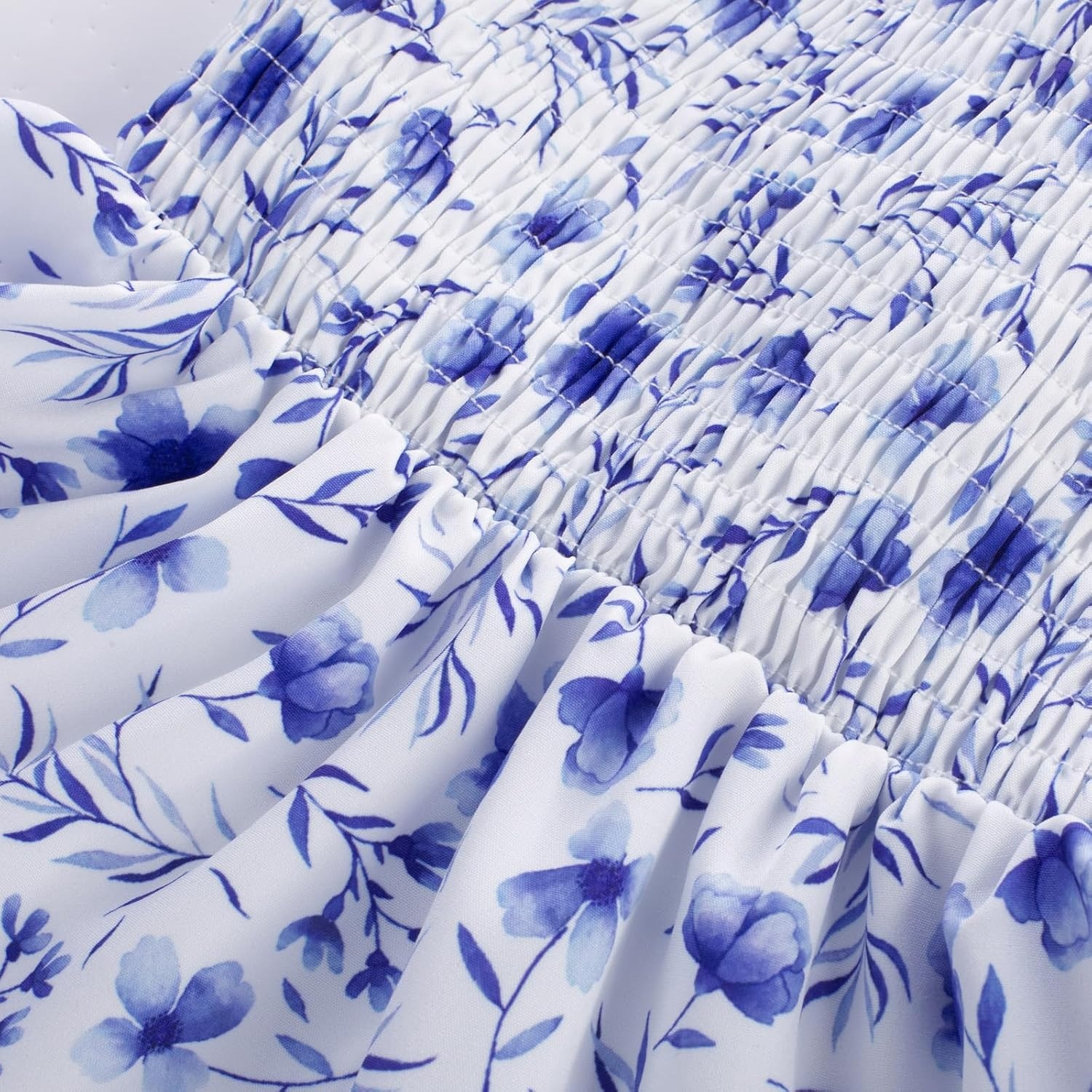 image:imageGRACE KARIN Girls Hawaiian Dresses Halter Tropical Beach Summer Dress 614YBlue White