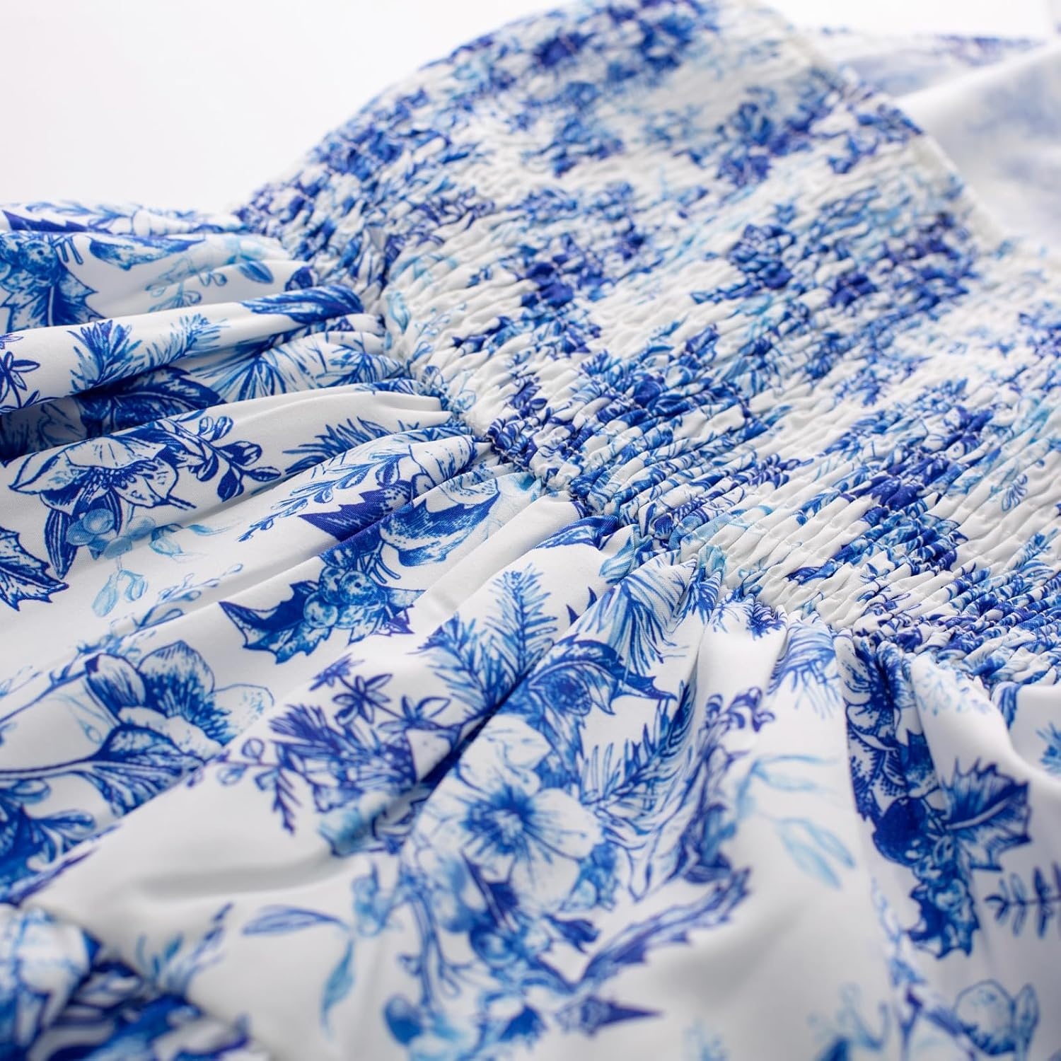 image:imageGRACE KARIN Girls Hawaiian Dresses Halter Tropical Beach Summer Dress 614YBlue and White