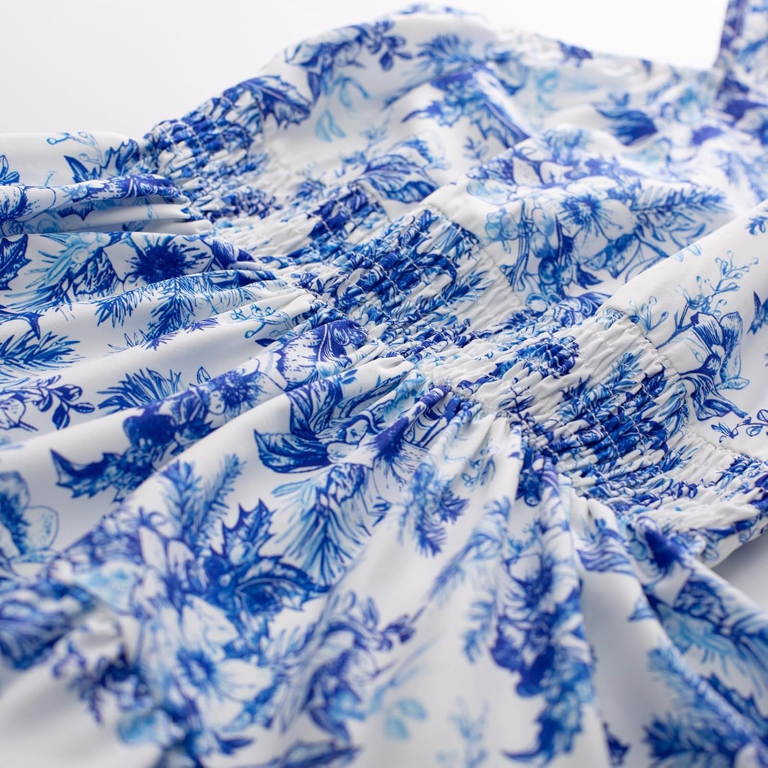 image:imageGRACE KARIN Girls Hawaiian Dresses Halter Tropical Beach Summer Dress 614YBlue and White
