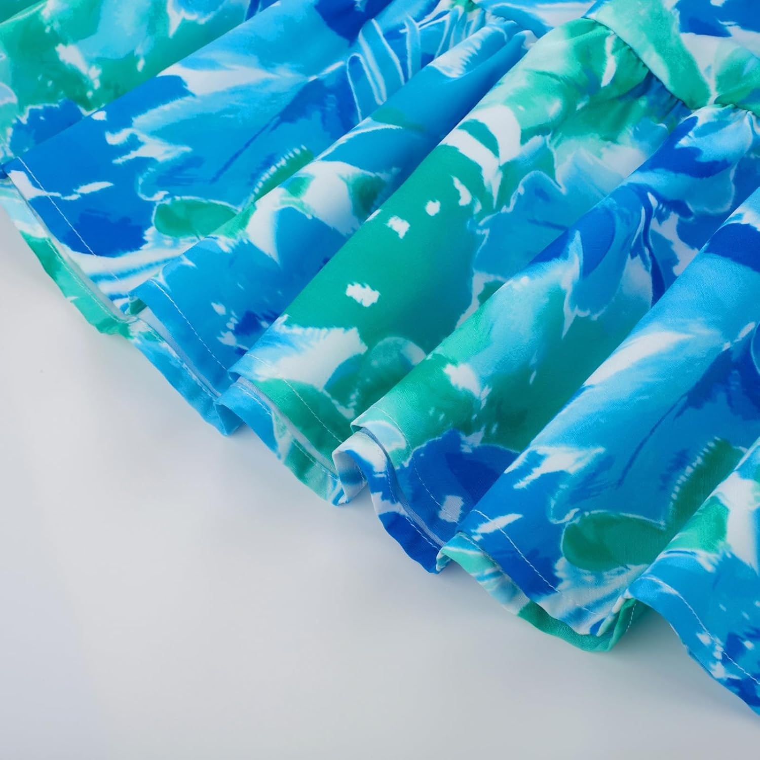 image:imageGRACE KARIN Girls Hawaiian Dresses Halter Tropical Beach Summer Dress 614YGreen and Blue