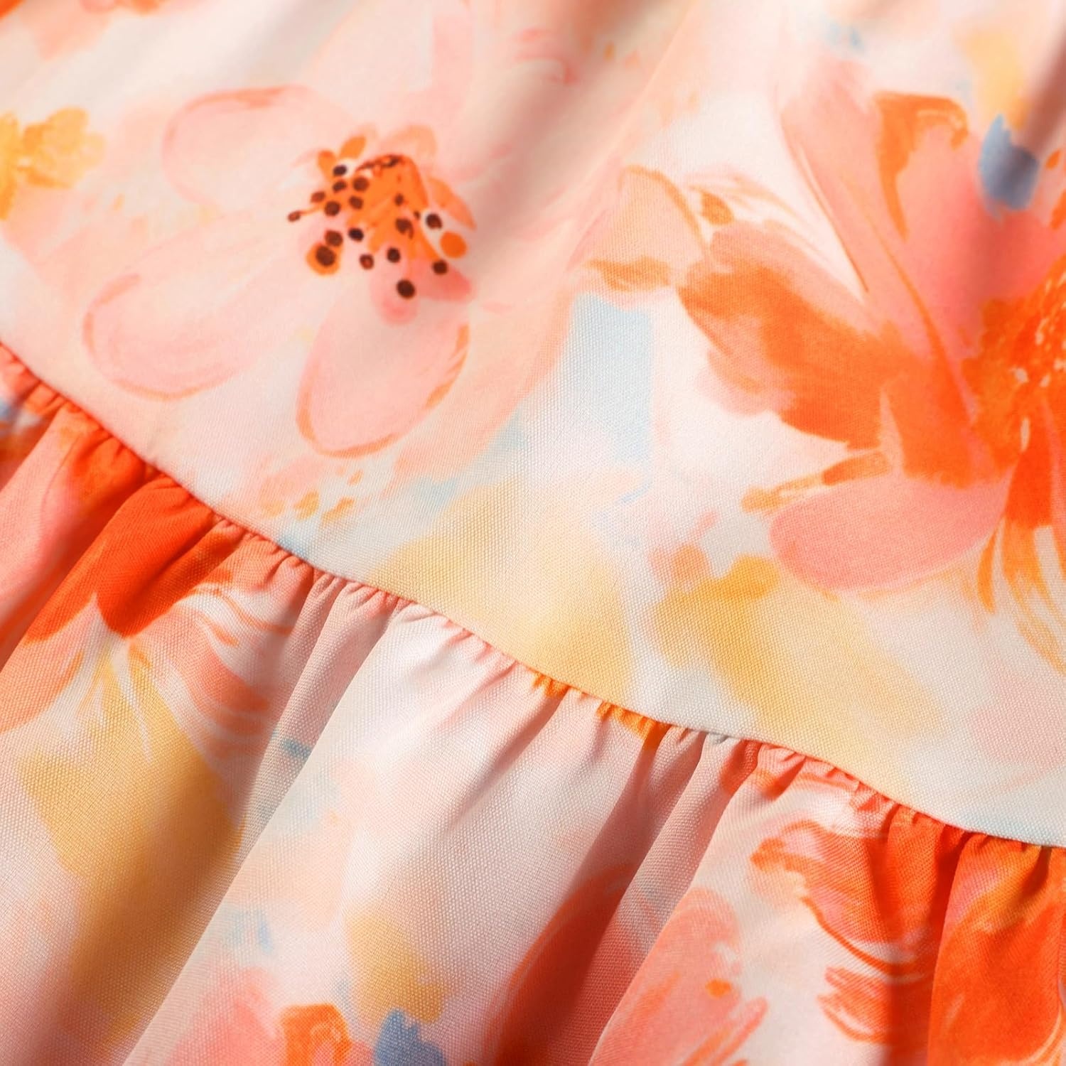 image:imageGRACE KARIN Girls Hawaiian Dresses Halter Tropical Beach Summer Dress 614YOrange Tropical
