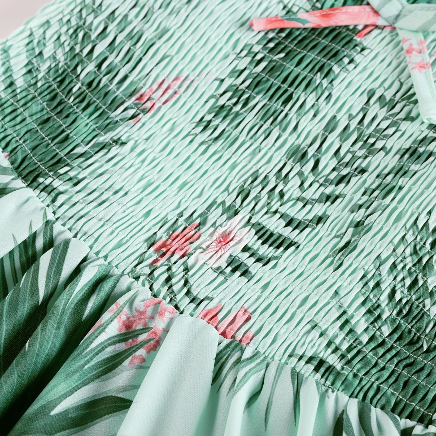 image:imageGRACE KARIN Girls Hawaiian Tropical Maxi Dress Floral Summer Beach SundressGreen Tropical