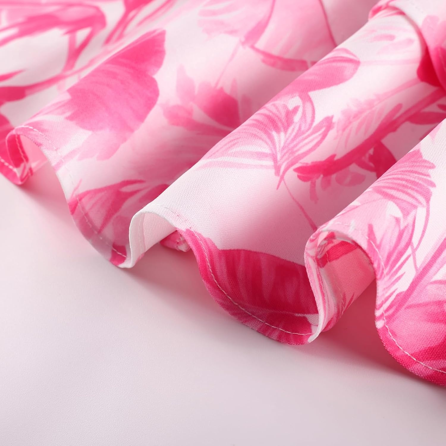 image:imageGRACE KARIN Girls Hawaiian Tropical Maxi Dress Floral Summer Beach SundressHot Pink Tropical
