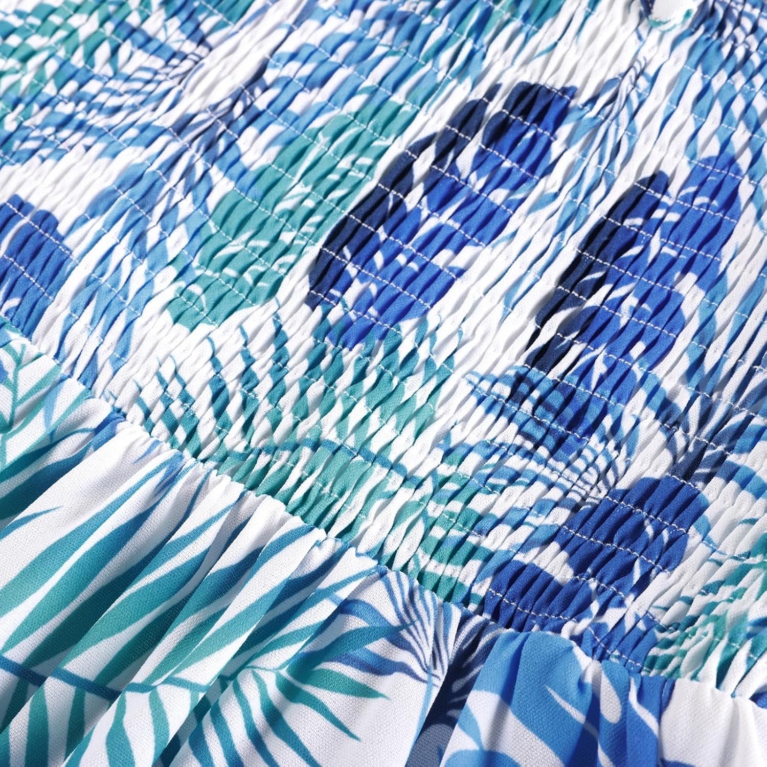 image:imageGRACE KARIN Girls Hawaiian Tropical Maxi Dress Floral Summer Beach SundressTeal Tropical