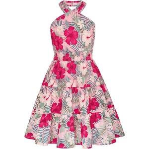 GRACE KARIN Girls Hawaiian Dresses Halter Tropical Beach Summer Dress 6-14Y(Tropical)