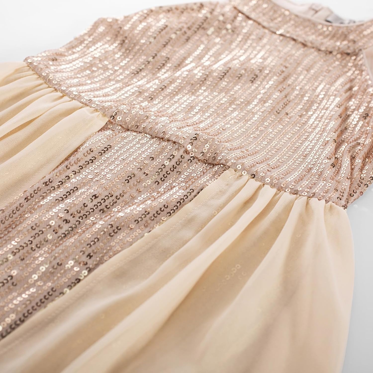image:imageGRACE KARIN Girls Halter Neck Sequin Dress Kids Fancy Formal Party Christmas Sparkly Pageant Birthday DressesChampagne Gold