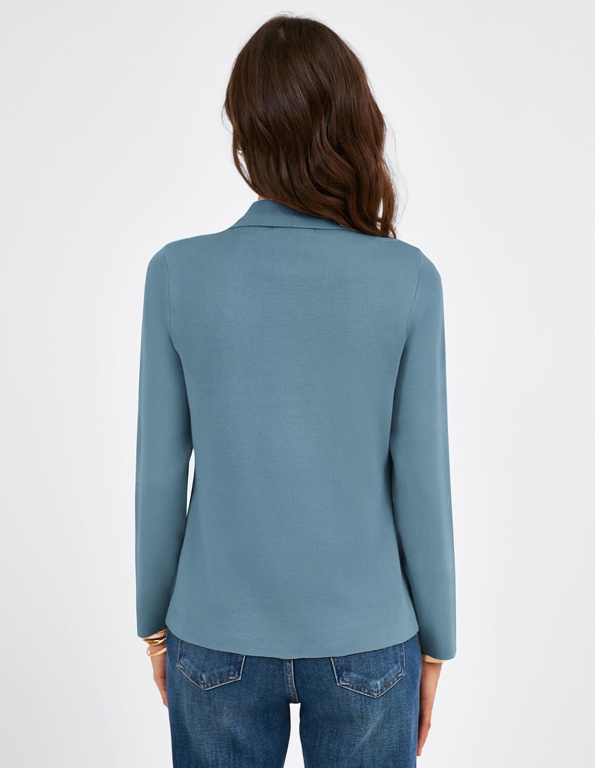 image:imageGRACE KARIN Womens Sweater Blazer Jackets Business Casual Work CardiganBluegray
