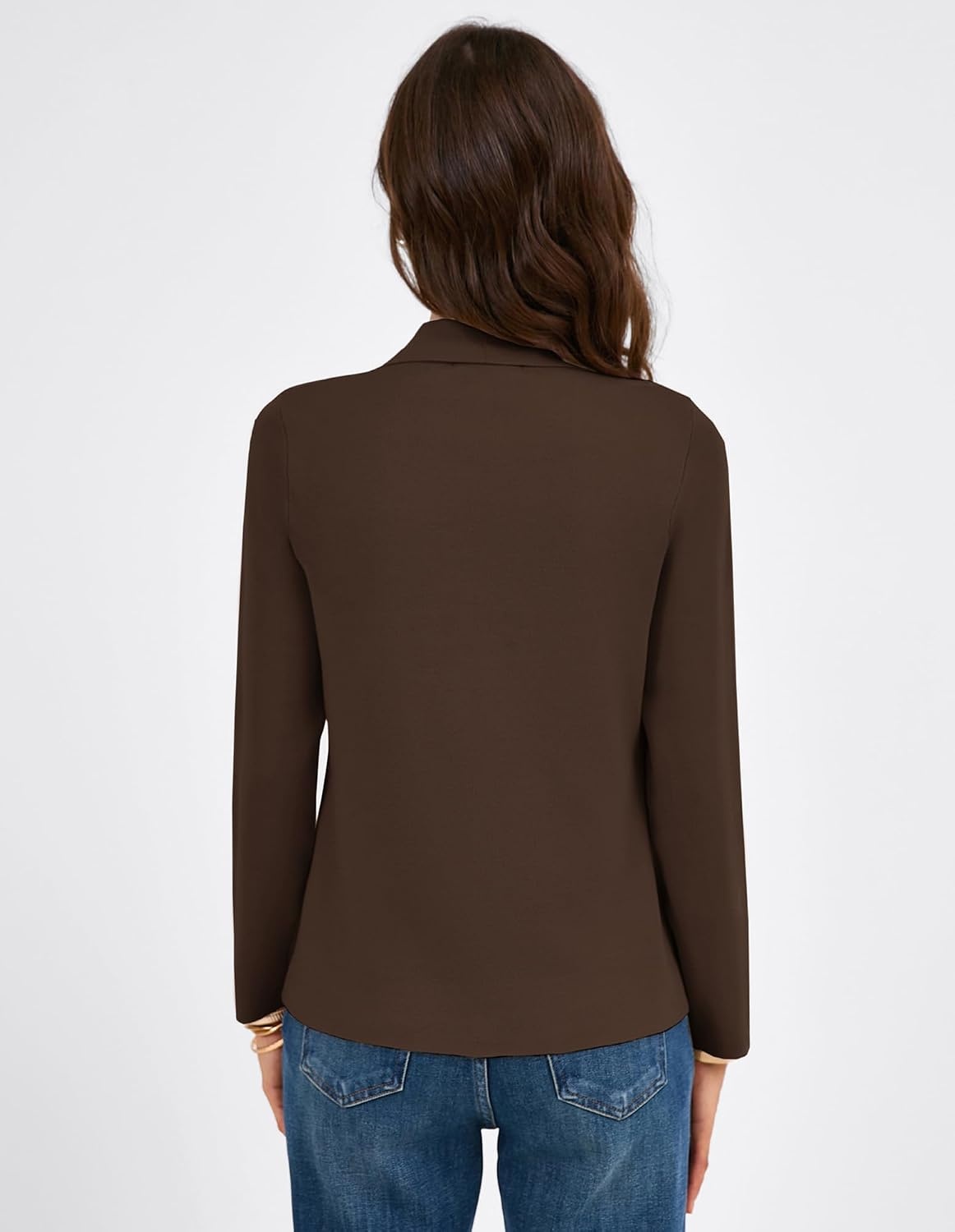 image:imageGRACE KARIN Womens Sweater Blazer Jackets Business Casual Work CardiganChocolate Brown