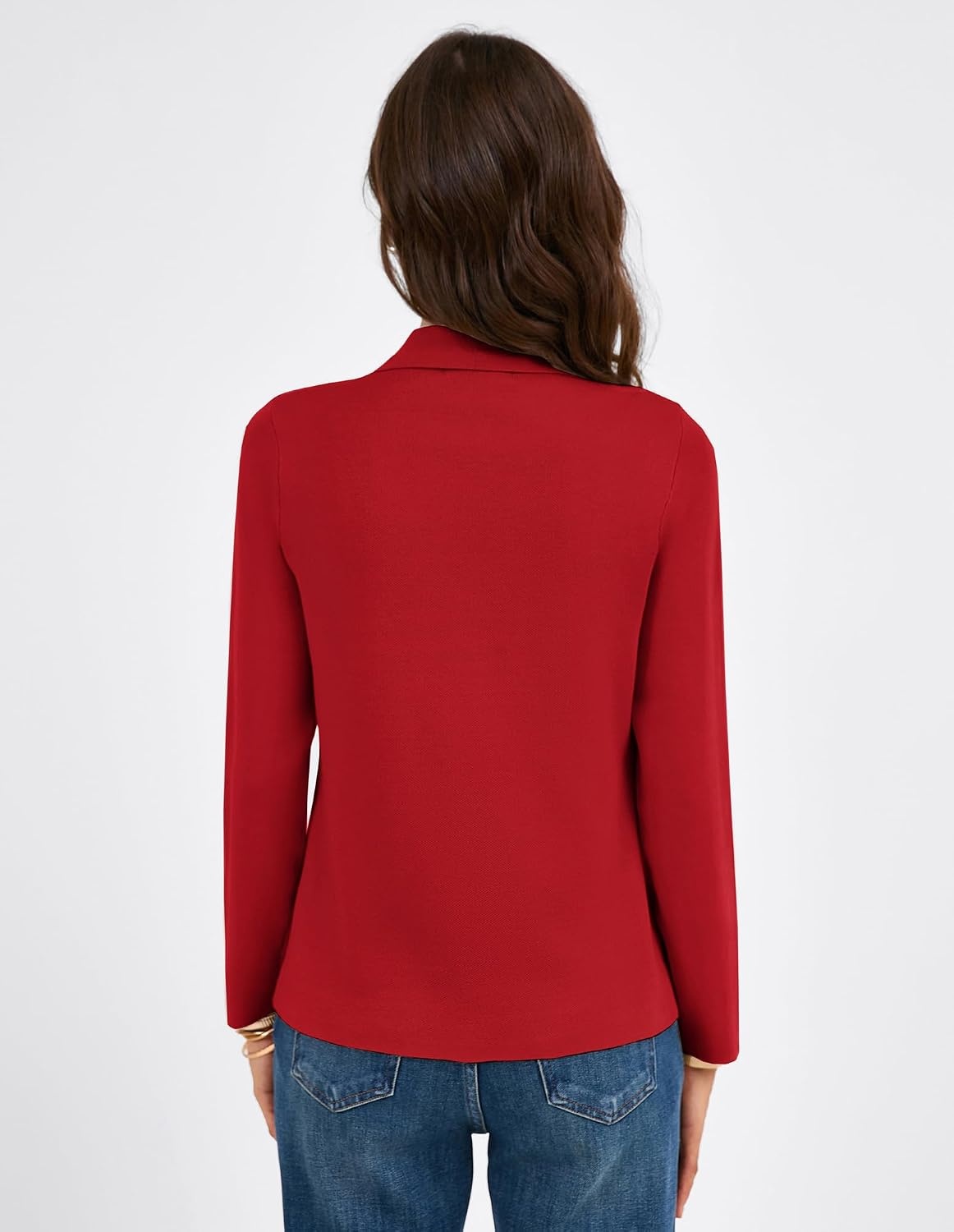 image:imageGRACE KARIN Womens Sweater Blazer Jackets Business Casual Work CardiganRed