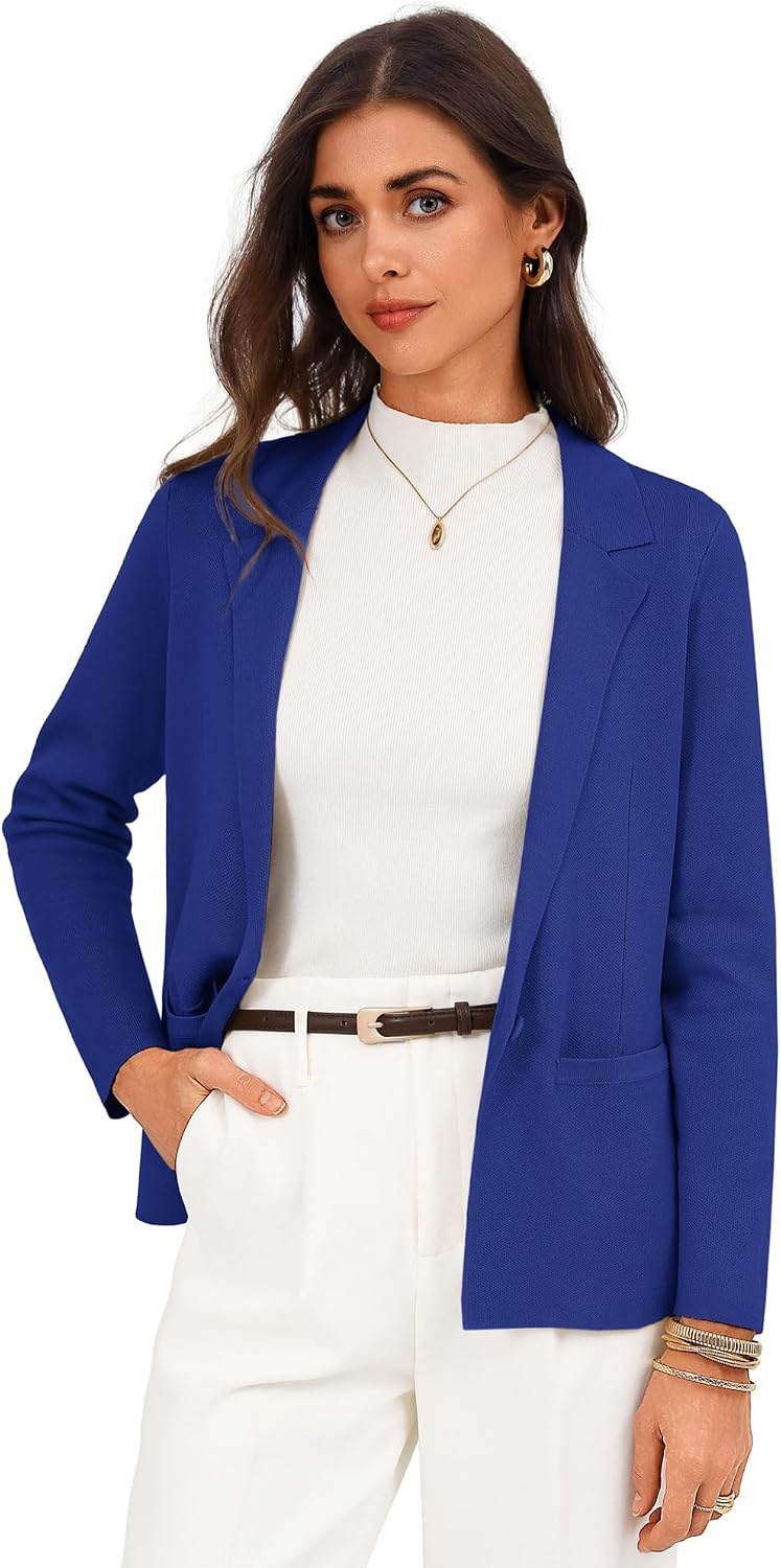 image:imageGRACE KARIN Womens Sweater Blazer Jackets Business Casual Work CardiganRoyal Blue