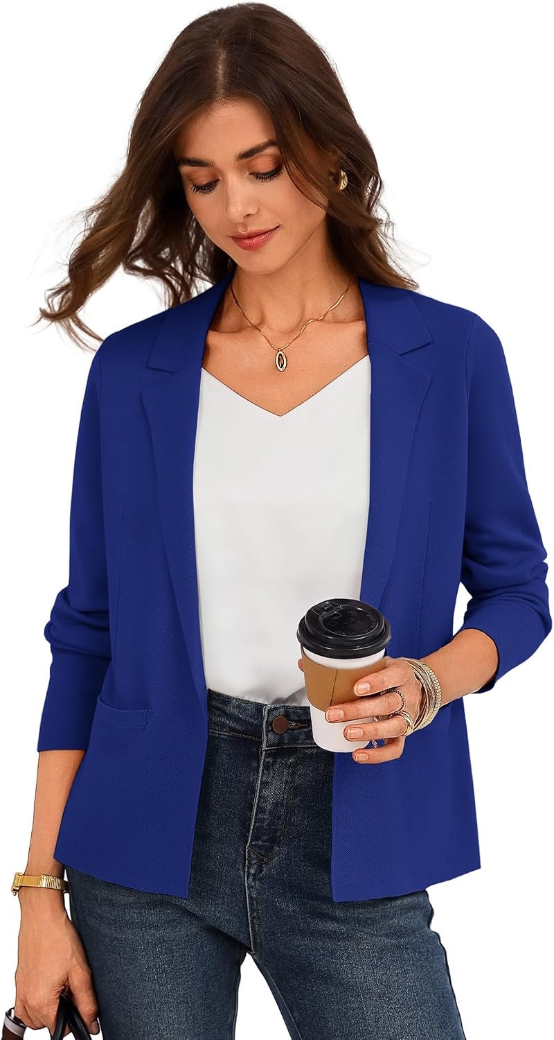 image:imageGRACE KARIN Womens Sweater Blazer Jackets Business Casual Work CardiganRoyal Blue