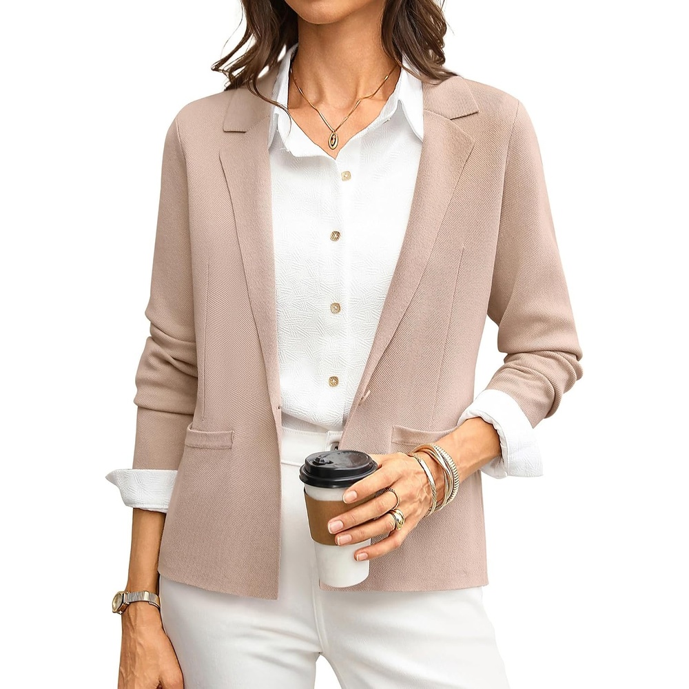 image:imageGRACE KARIN Womens Sweater Blazer Jackets Business Casual Work CardiganApricot