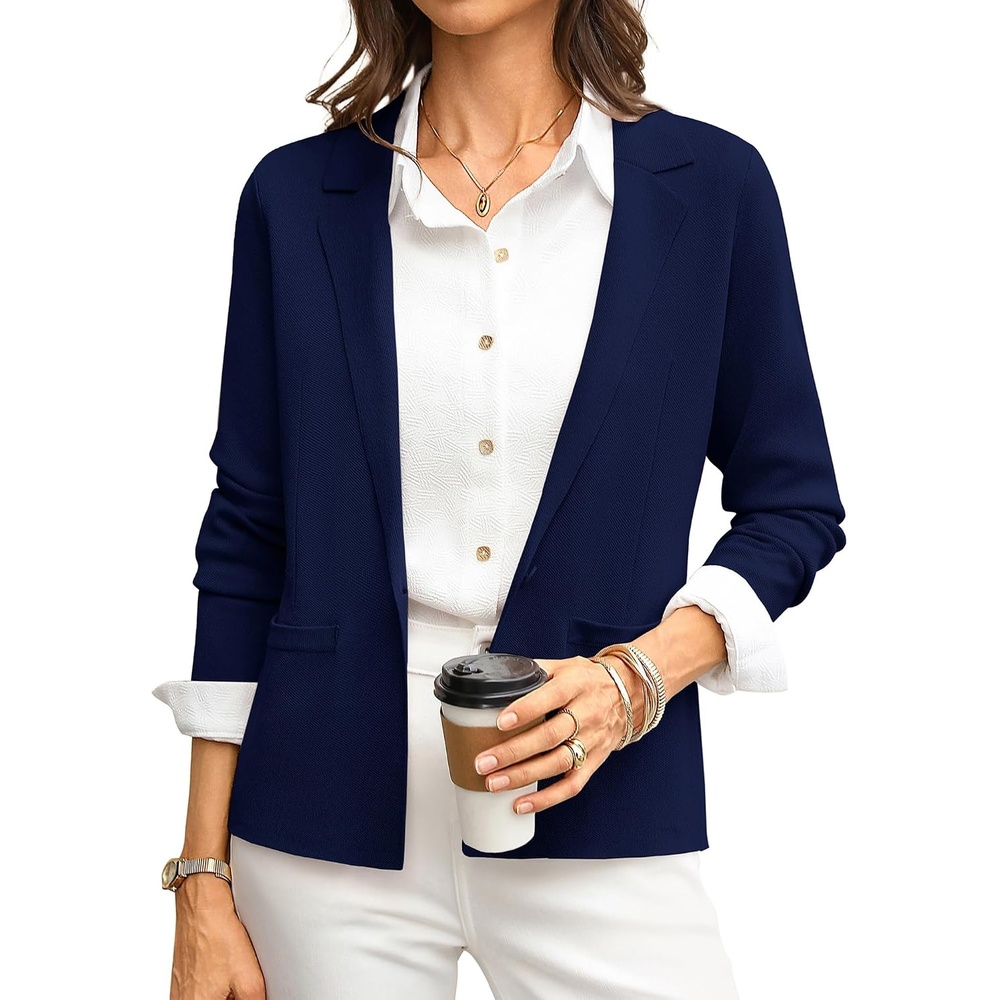 image:imageGRACE KARIN Womens Sweater Blazer Jackets Business Casual Work CardiganNavy Blue