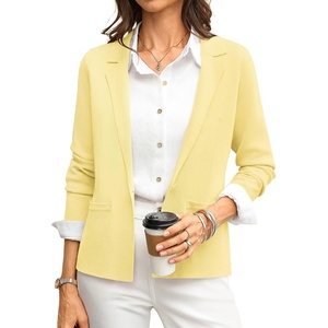GRACE KARIN Womens Sweater Blazer Jackets Business Casual Work Cardigan(Butter Yellow)