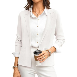 GRACE KARIN Womens Sweater Blazer Jackets Business Casual Work Cardigan(Ivory White)