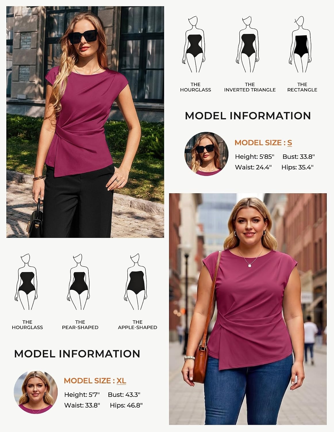 image:imageGRACE KARIN Womens 2026 Summer Tops Dressy Peplum ShirtGrape Royale