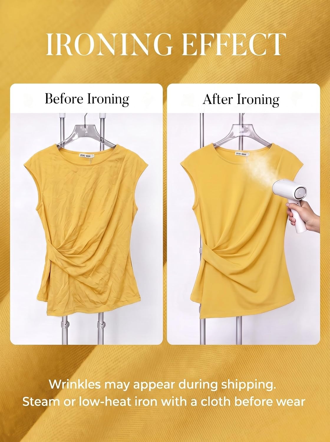 image:imageGRACE KARIN Womens 2026 Summer Tops Dressy Peplum ShirtLemon Yellow