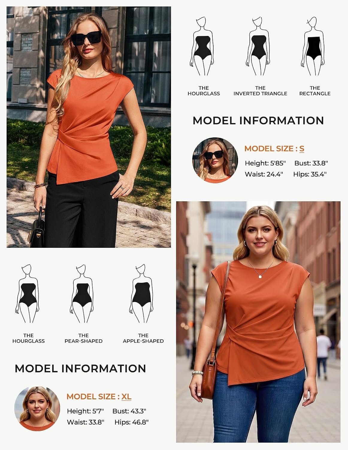 image:imageGRACE KARIN Womens 2026 Summer Tops Dressy Peplum ShirtPumpkin