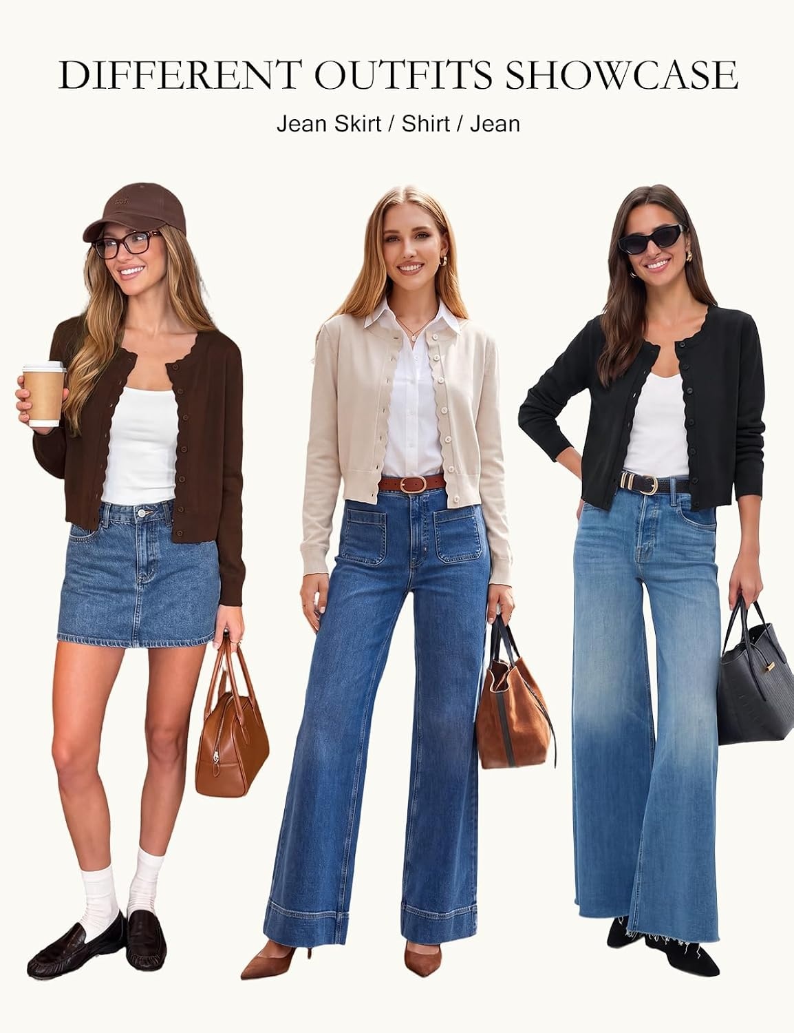 image:imageGRACE KARIN Cropped Cardigan Sweaters for Women Bolero Shrugs for DressApricot