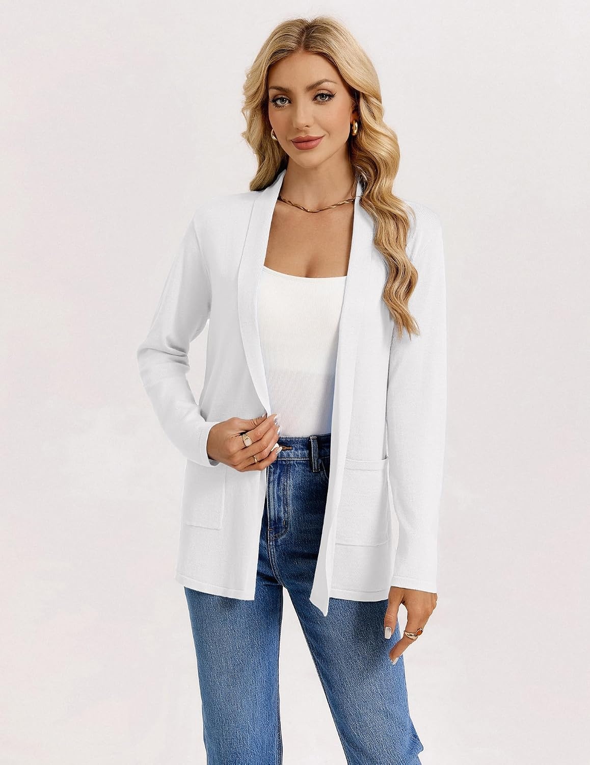 image:imageGRACE KARIN Long Cardigans for Women 2026 Business Casual Fall FashionIvory