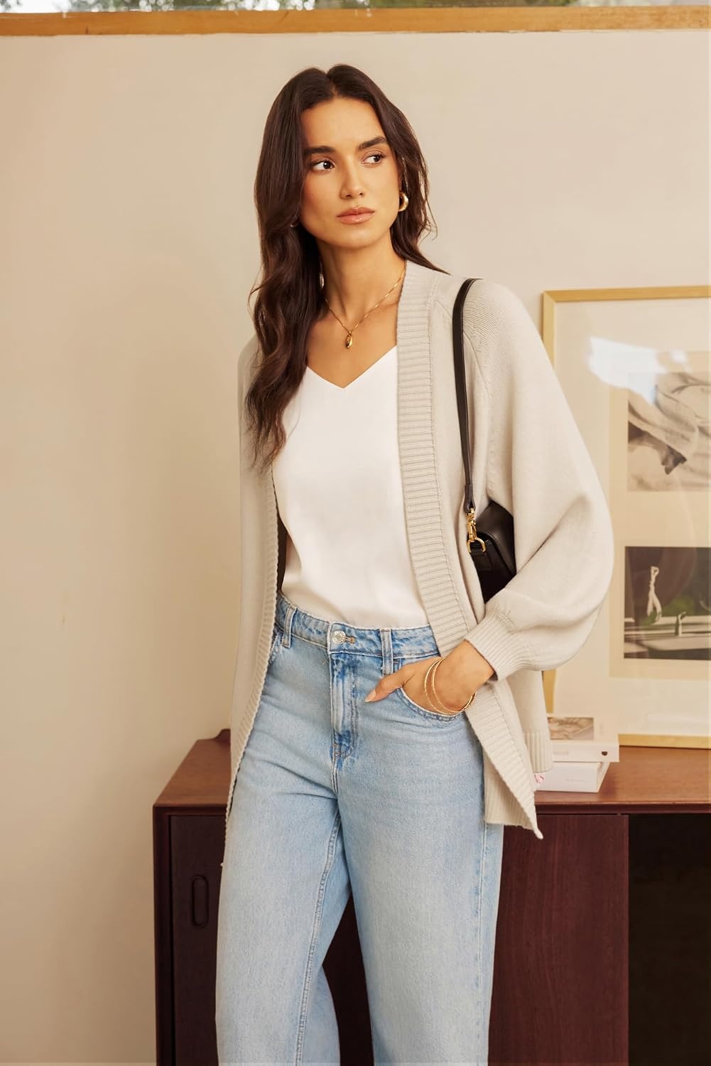 image:imageGRACE KARIN Oversized Cardigan Sweaters for Women Long Chunky Fall OutfitsApricot