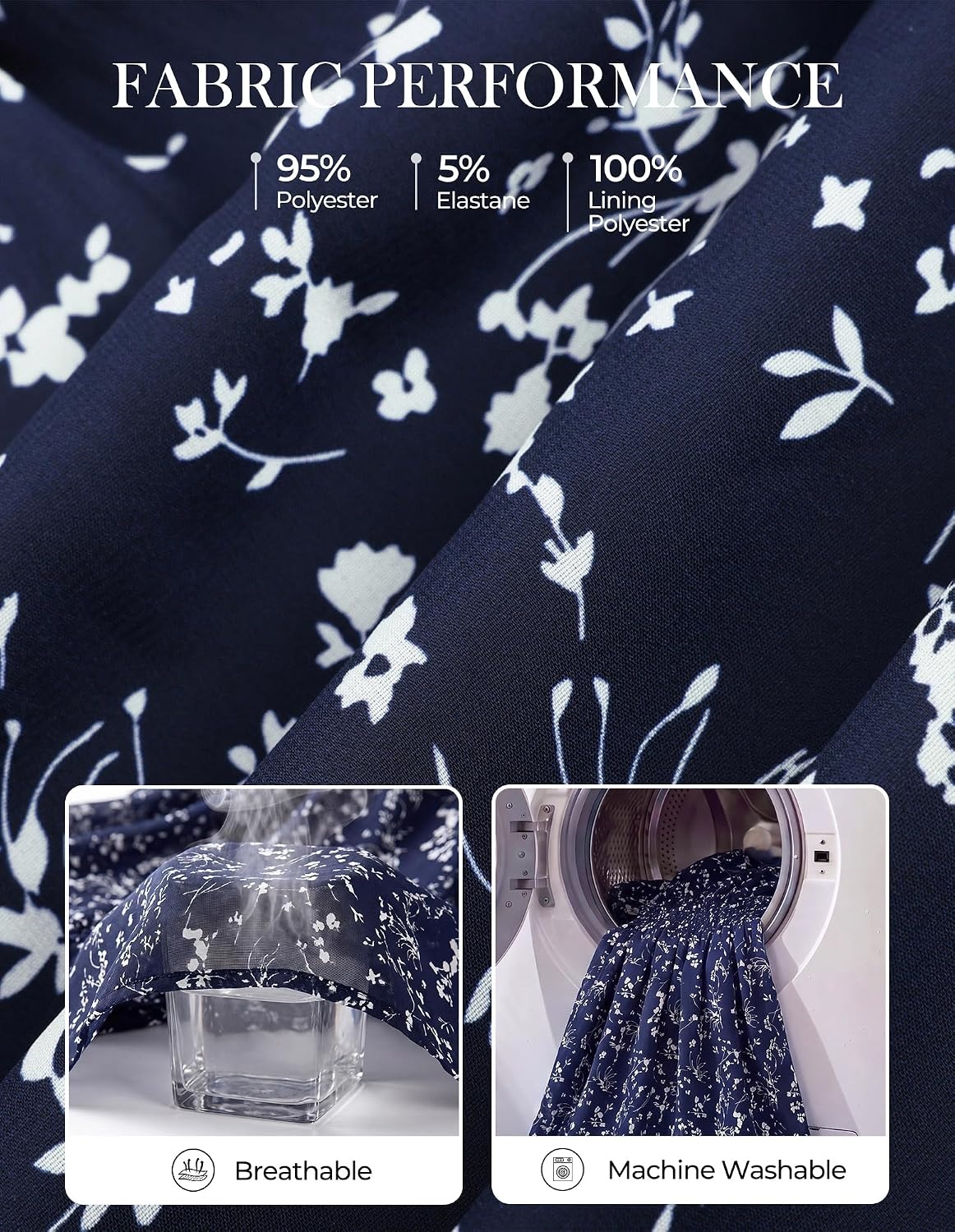 image:imageGRACE KARIN Womens Fall Long Sleeve Mini Short Dress 2026Navy Floral
