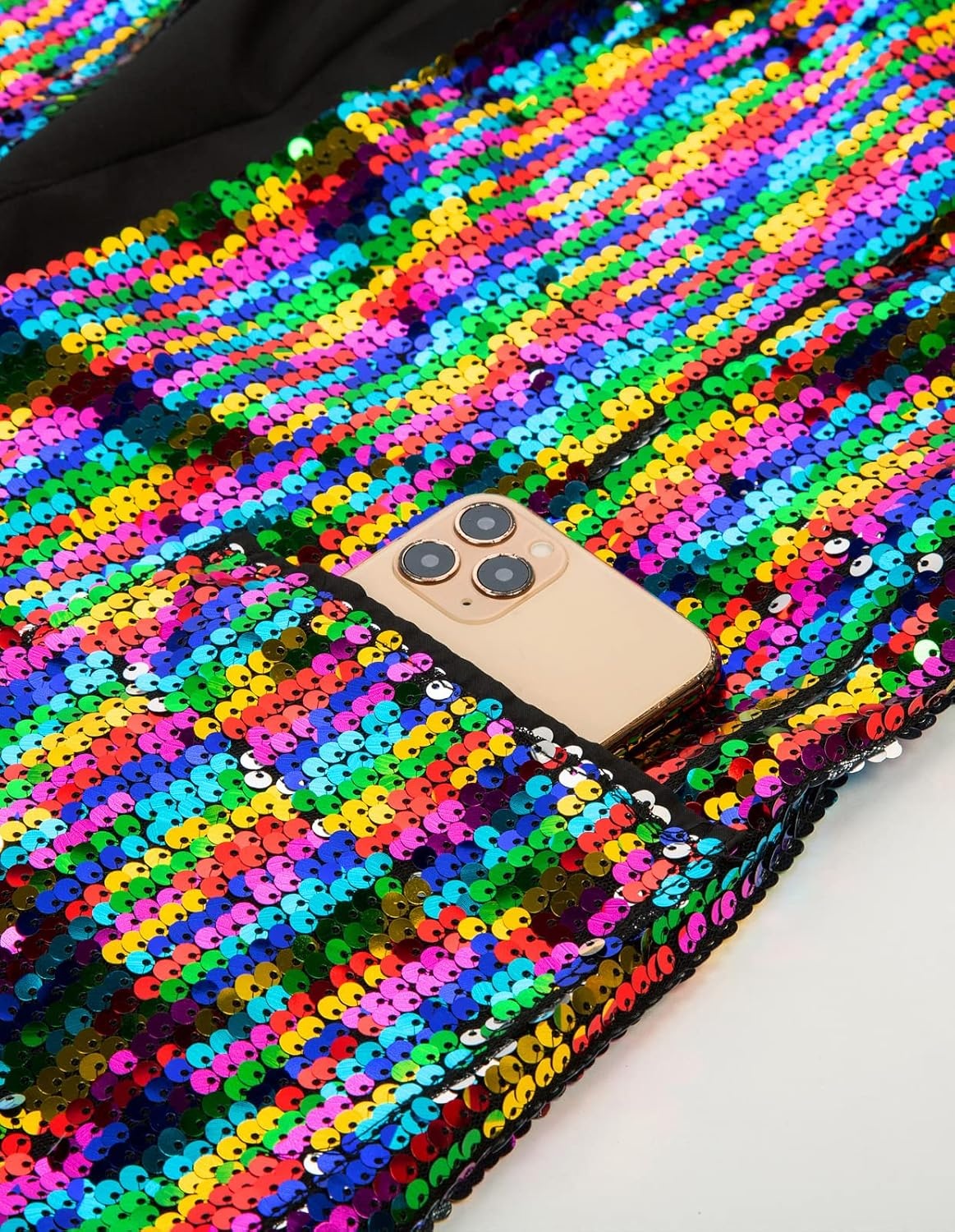 image:imageKANCY KOLE Womens Sequin Jackets Open Front Blazer Jacket Casual Long Sleeve Sparkly Cardigan Coat with Pocket SXXLMulticolor