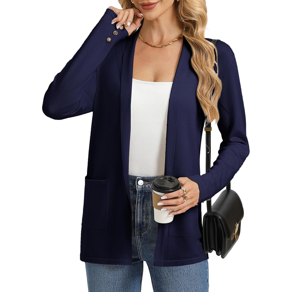 image:imageGRACE KARIN Long Cardigans for Women 2026 Business Casual Fall FashionNavy Blue