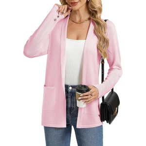 GRACE KARIN Long Cardigans for Women 2026 Business Casual Fall Fashion(Blush Pink)