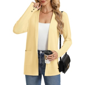 GRACE KARIN Long Cardigans for Women 2026 Business Casual Fall Fashion(Butter Yellow)