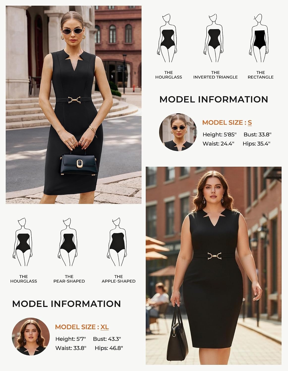 image:imageGRACE KARIN Womens Midi Work Business Formal Funeral Dresses 2026Black