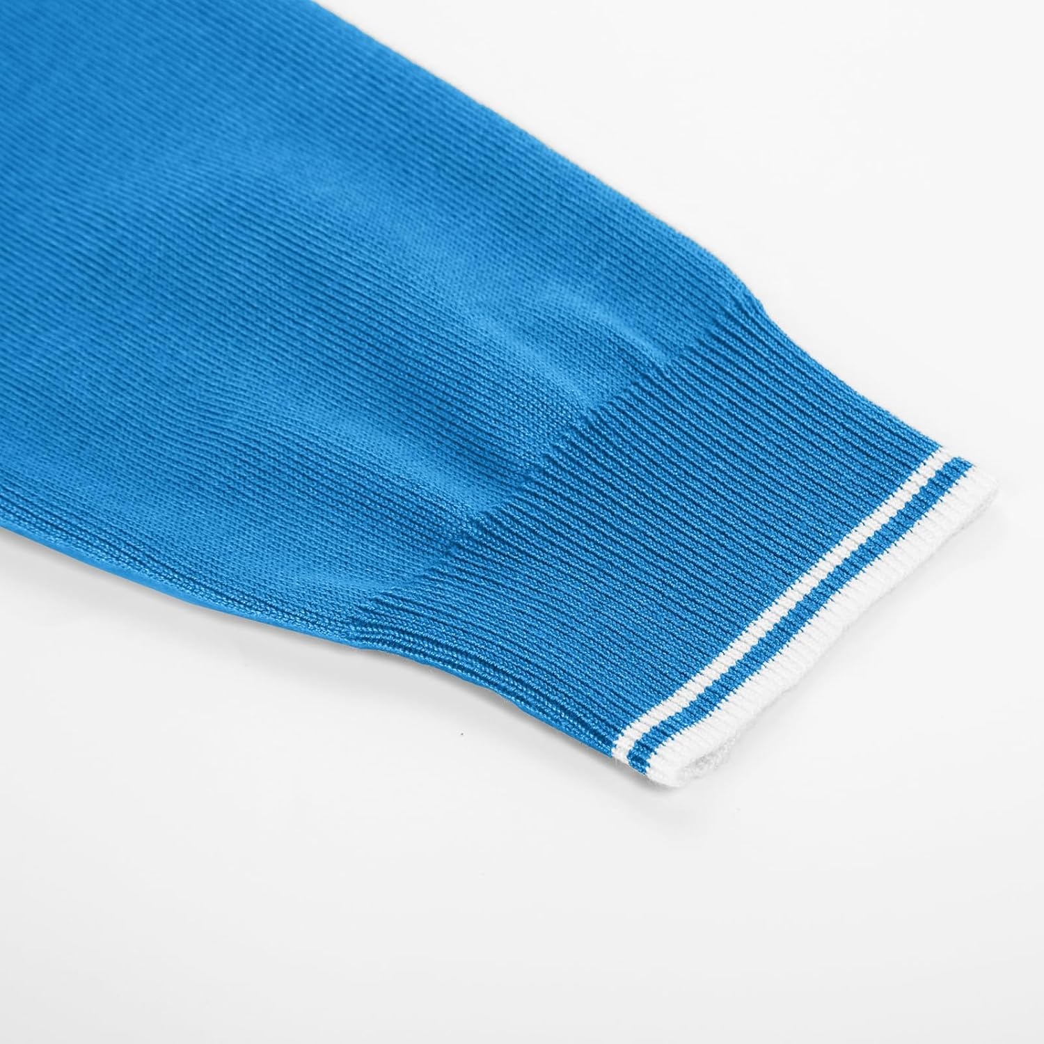 image:imageJACK SMITH Quarter Zip Pullover Sweaters for Womens Rib Polo Sweater TopsDodger Blue