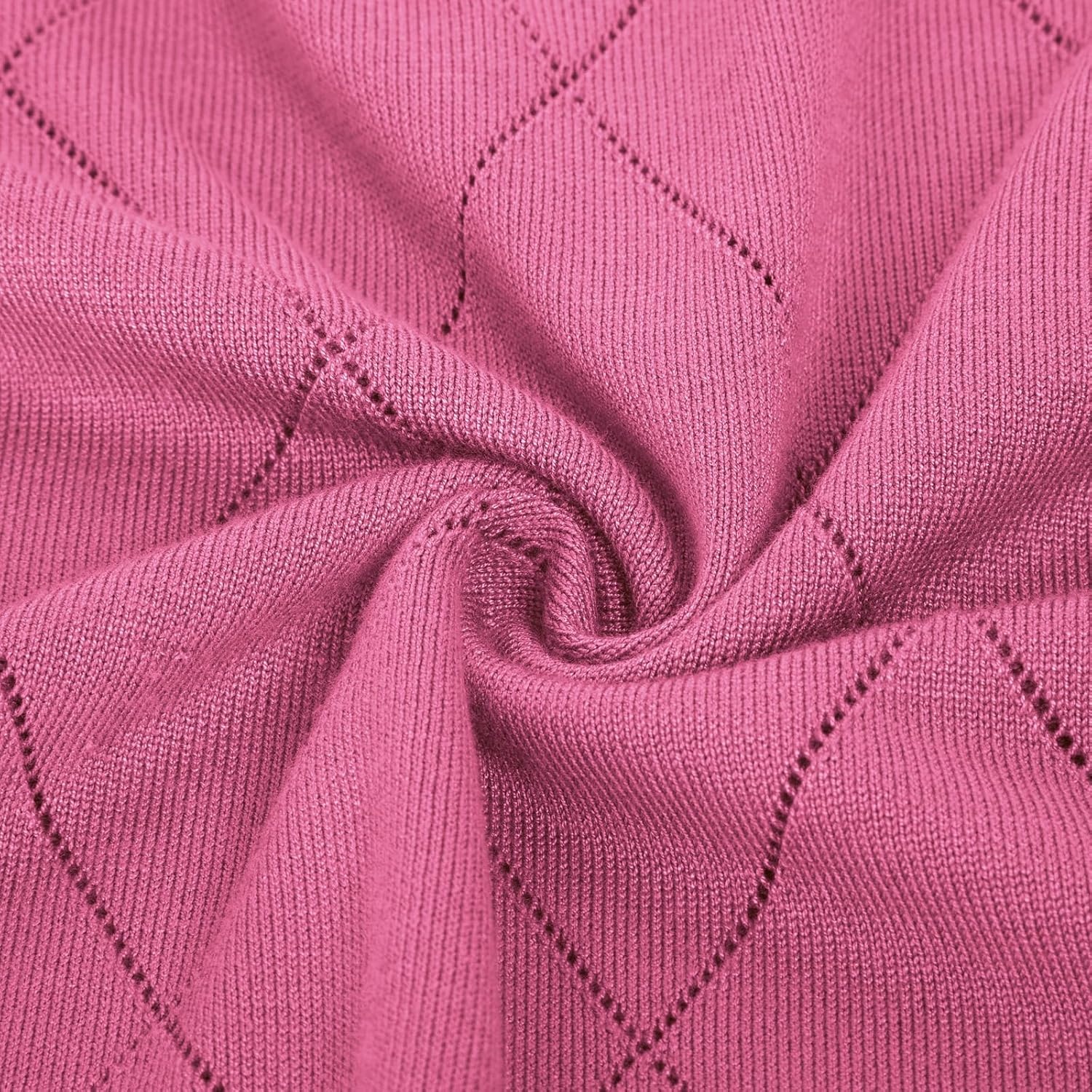 image:imageJACK SMITH Quarter Zip Pullover Sweaters for Womens Rib Polo Sweater TopsHot Pink