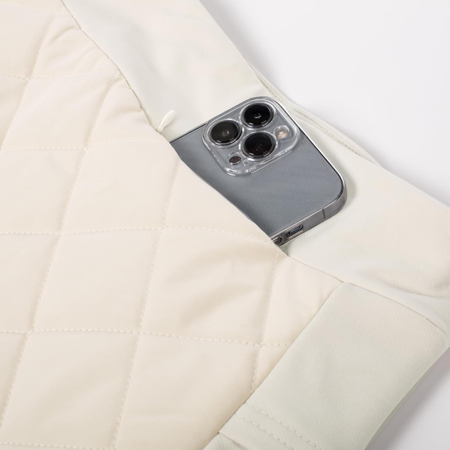 image:imageJACK SMITH Womens Puffer Quilted Skirt Insulated Warm Snow Skorts for Hiking Running Golf Zipping Both WayWhite