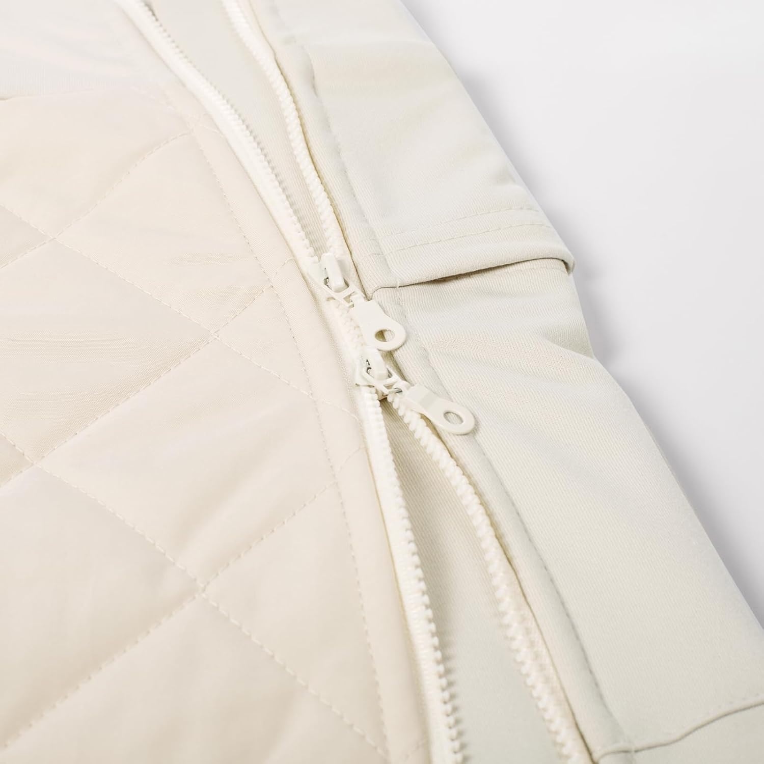 image:imageJACK SMITH Womens Puffer Quilted Skirt Insulated Warm Snow Skorts for Hiking Running Golf Zipping Both WayWhite