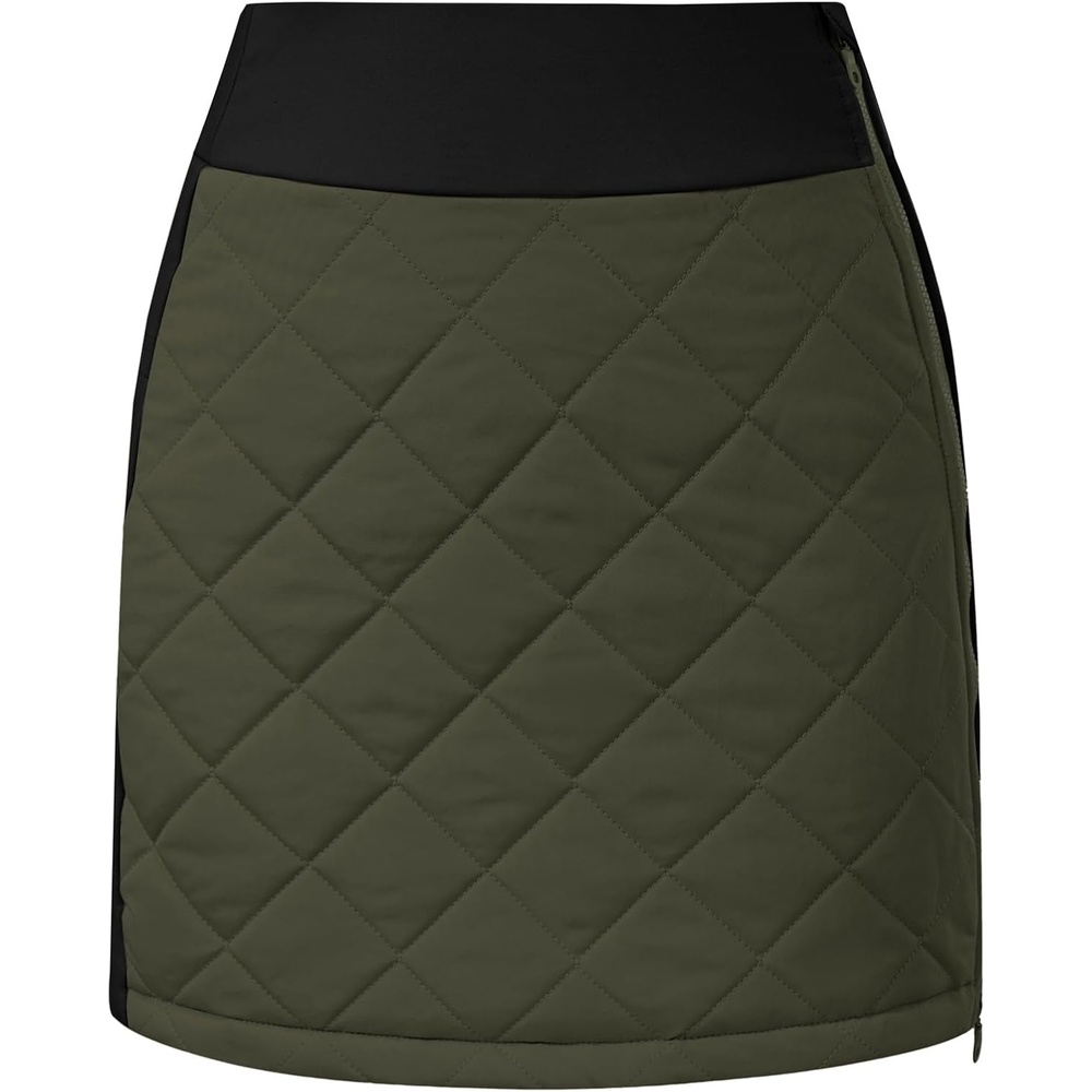 image:imageJACK SMITH Womens Puffer Quilted Skirt Insulated Warm Snow Skorts for Hiking Running Golf Zipping Both WayGreen