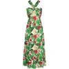 Green Red Floral