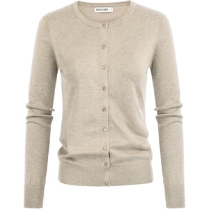 GRACE KARIN Women Cardigan Sweaters Lightweight Button Up Knit Fall Sweater(Light Apricot Heather)