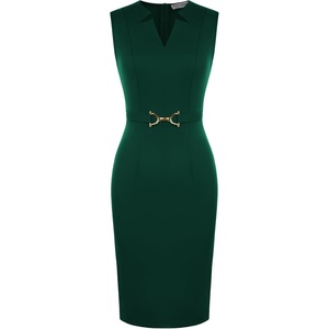 GRACE KARIN Womens Midi Work Business Formal Funeral Dresses 2026(Dark Green)