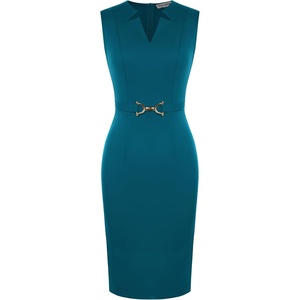 GRACE KARIN Womens Midi Work Business Formal Funeral Dresses 2026(Peacock Blue)
