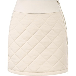 JACK SMITH Women’s Puffer Quilted Skirt Insulated Warm Snow Skorts for Hiking Running Golf Zipping Both Way(White)