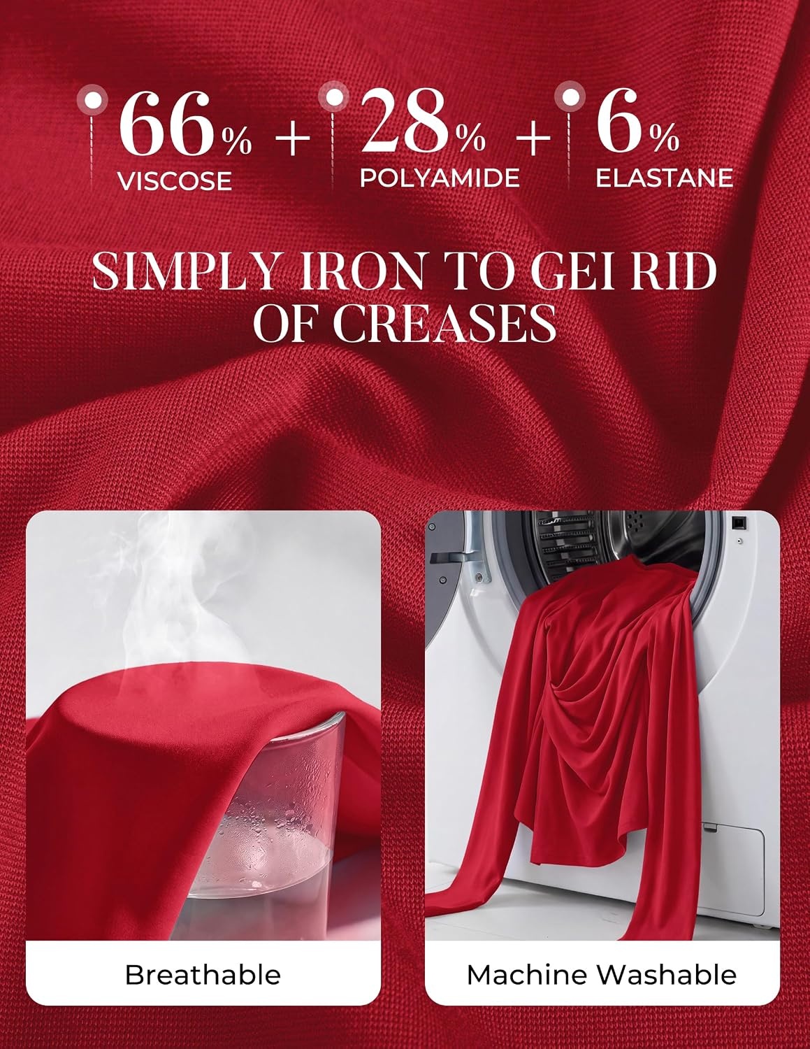 image:imageGRACE KARIN Womens Long Sleeve Peplum Tops Dressy Casual ShirtRed