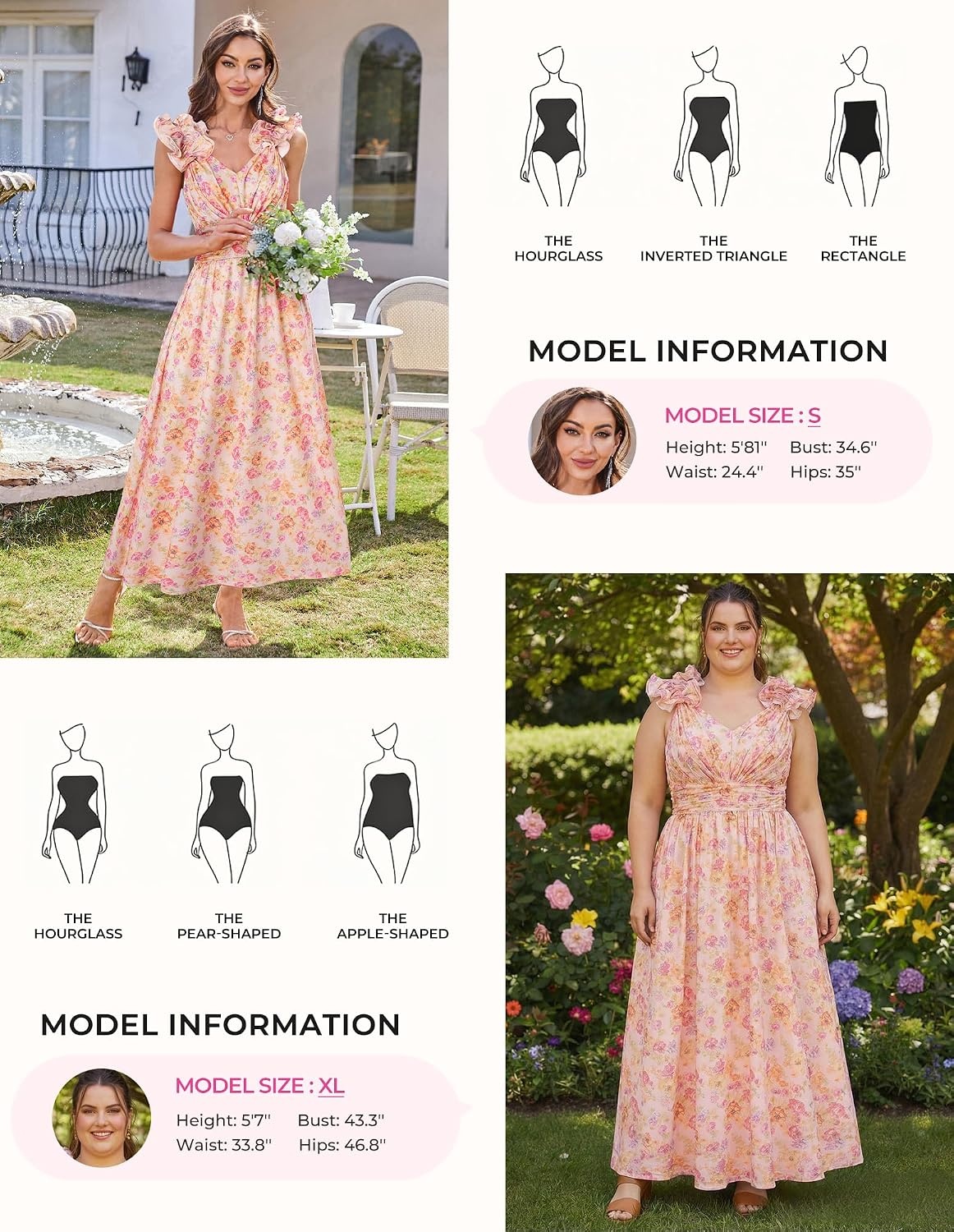 image:imageGRACE KARIN 2026 Womens Summer Floral Print DressApricot Floral