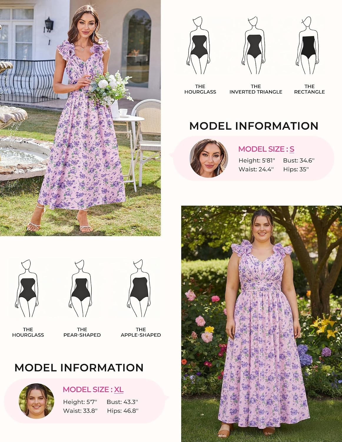 image:imageGRACE KARIN 2026 Womens Summer Floral Print DressPurple Green
